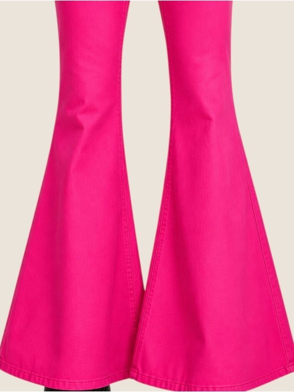 Hot Pink Bell Bottom Flare Pants Small NWT Barbiecore Y2K Statement - Picture 5 of 8